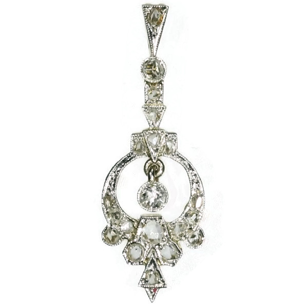 Decorative estate diamond pendant belle epoque period: Description by ...