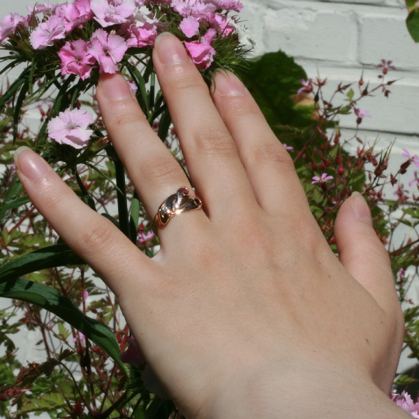 Victorian three headed snake serpent ring with ruby sapphire and brilliant (image 8 of 10)