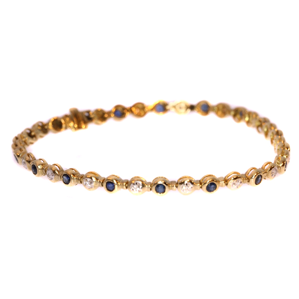 Vintage Gold Bracelet With Diamonds And Shires Around Vintage Gold Bracelet With Diamonds And Shires Around