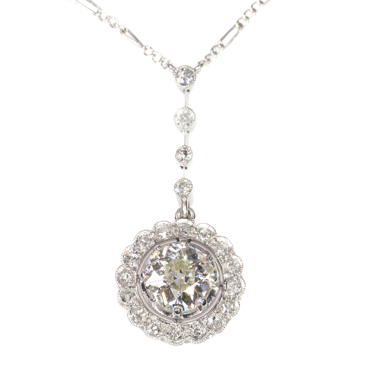 Glamour of the 1920s: Diamond Deco Pendant