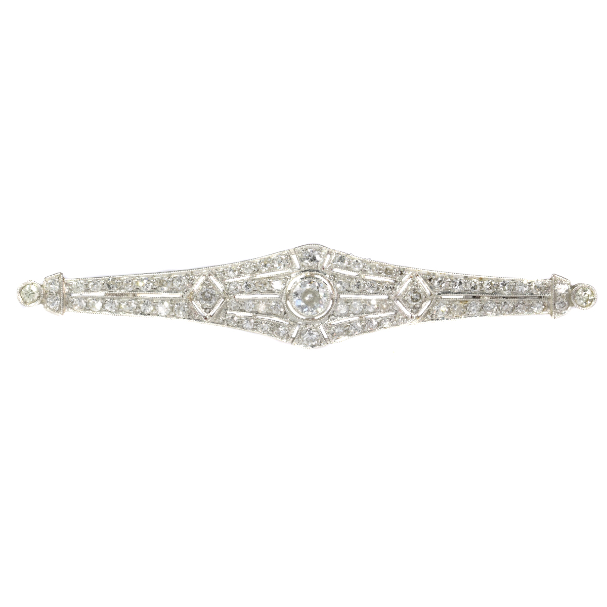 Timeless Twenties: A Sparkling Platinum Art Deco Brooch
