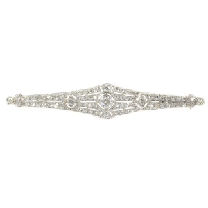 Timeless Twenties: A Sparkling Platinum Art Deco Brooch