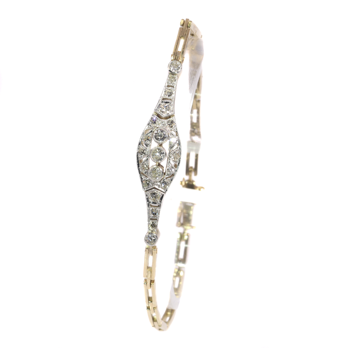 Diamond Art Deco bracelet, Images by Adin Antique Jewelry.