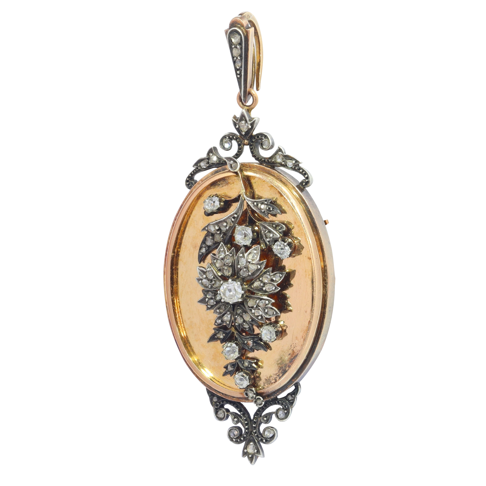 Victorian Versatility: A Diamond Brooch-Pendant from 1850: Description par  door Adin Bijoux Anciens.