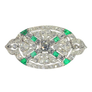 Deco Dazzle: A Platinum and Diamond Vintage Brooch