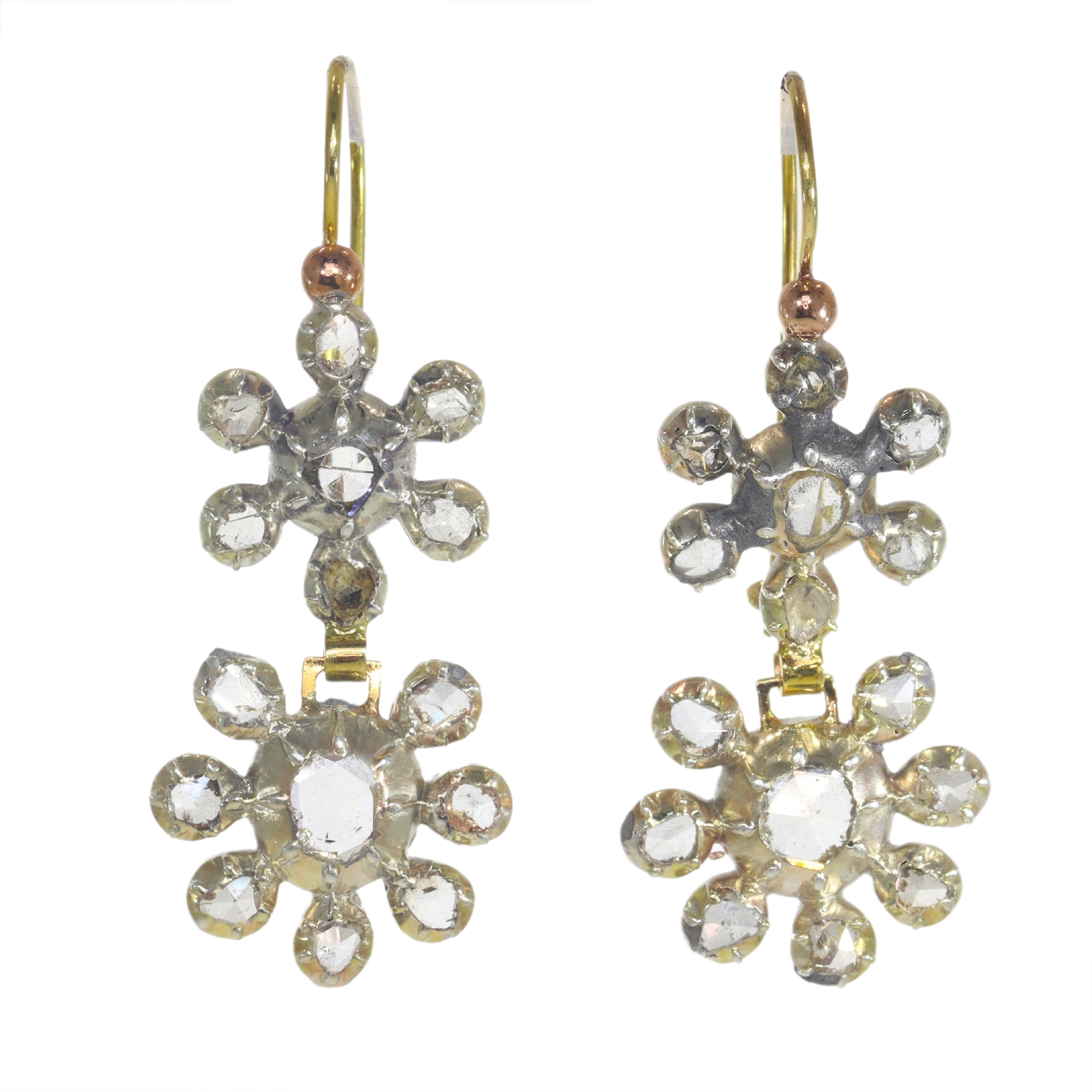 Victorian Garnet & Rose Cut Diamond Earrings, circa 1860-1885 - 66mint Fine  Estate Jewelry