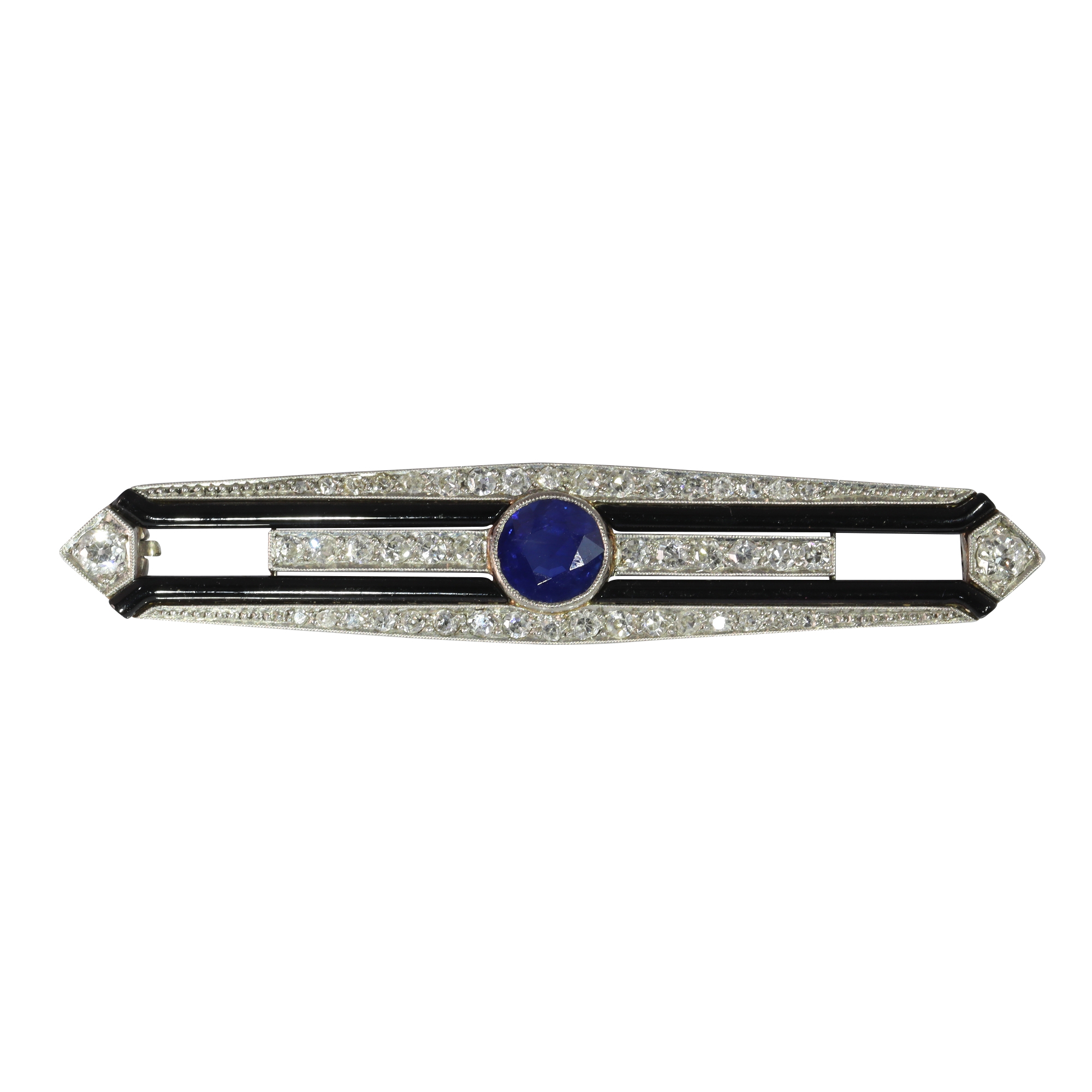 1920s Art Deco Bar Brooch: A Glimpse into Roaring Twenties Glamour 