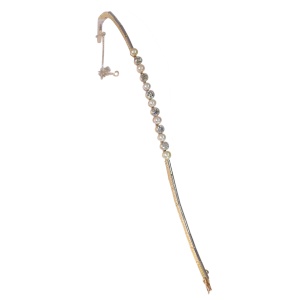 Elegance from the 1920s: Art Deco Diamond and Pearl Bracelet