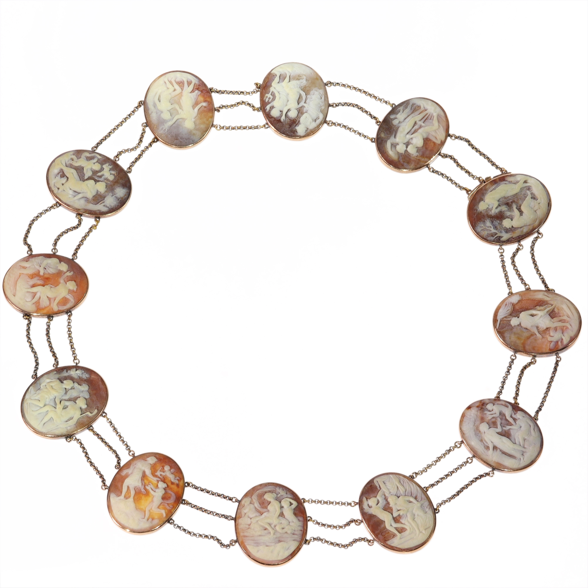 Victorian Cameo Necklace, Circa 1860 – A Grand Tour Masterpiece in Gold