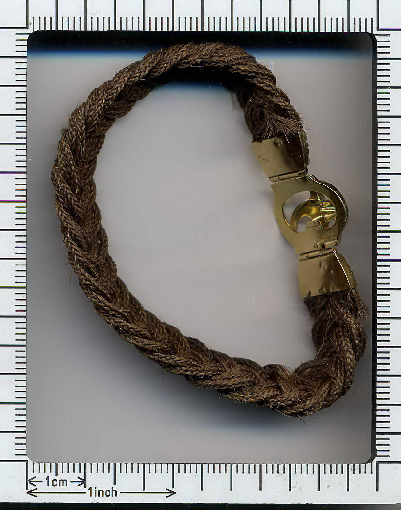 Unpretentious Victorian weaved hair bracelet