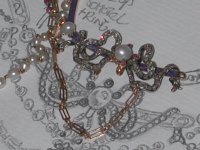 Second working stage of the restoration of the antique necklace