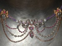 Fourth working stage of the restoration of the antique necklace