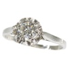 Art Deco platinum diamond solitaire engagement ring (ca. 1920)