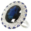 The ultimate Art Deco diamond and sapphire engagement ring model Lady Di